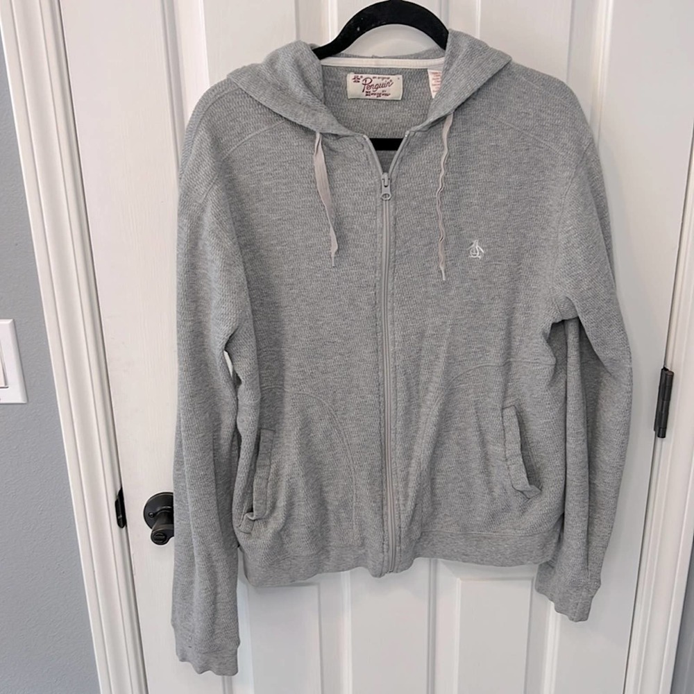Penguin Men’s/Unisex Light Cotton Zip-up Hoodie Size L